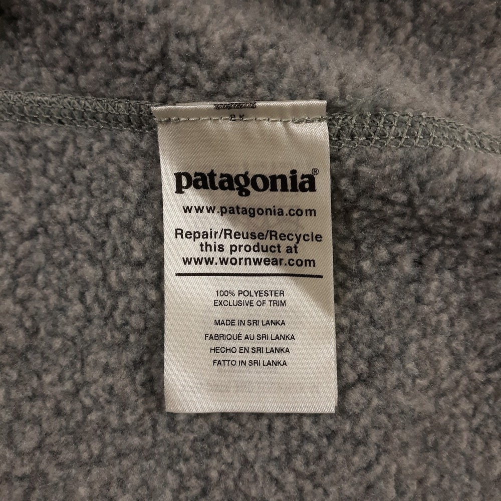 Patagonia Better Sweater Vest Full Zip Fleece Mens XL Gray Outdoor Company Logo - Picture 6 of 10